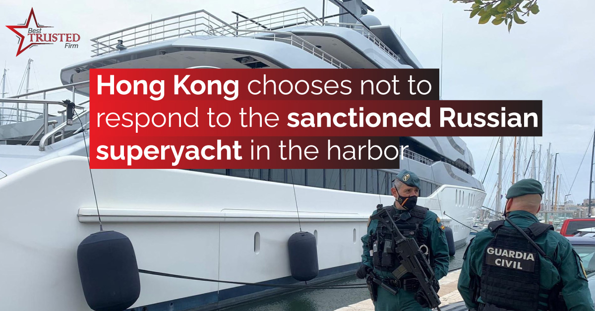 Hong Kong chooses not to respond to the sanctioned Russian superyacht in the harbor
